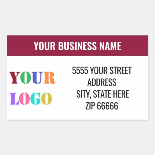 カスタムロゴ名の住所ラパーソナライズされたベル 長方形シール (正面)