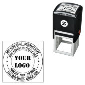 カスタムロゴ名アドレスラウンド自己インク入力スタンプ セルフインキングスタンプ (インサイチュ)