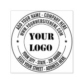 カスタムロゴ名アドレスラウンド自己インク入力スタンプ セルフインキングスタンプ (デザイン)