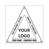 カスタムロゴ名アドレス三角形ラバースタンプ ラバースタンプ (インプリント)