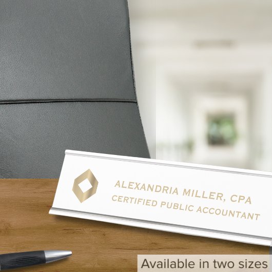 カスタムロゴ名タイトルプロフェッショナル デスクネームプレート