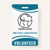 カスタムロゴ名プロフェッショナルボランティアIDバッジ バッジ (正面)