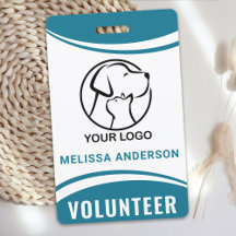 カスタムロゴ名プロフェッショナルボランティアIDバッジ