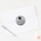 カスタムロゴ名ボディバター化粧品ライトパープル ラウンドシール (封筒)