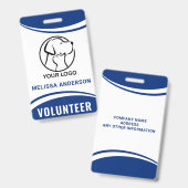 カスタムロゴ名ボランティアIDバッジ バッジ (正面＆裏面)
