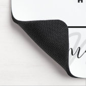 カスタムロゴ名モノグラムミニマル白黒 マウスパッド (コーナー)