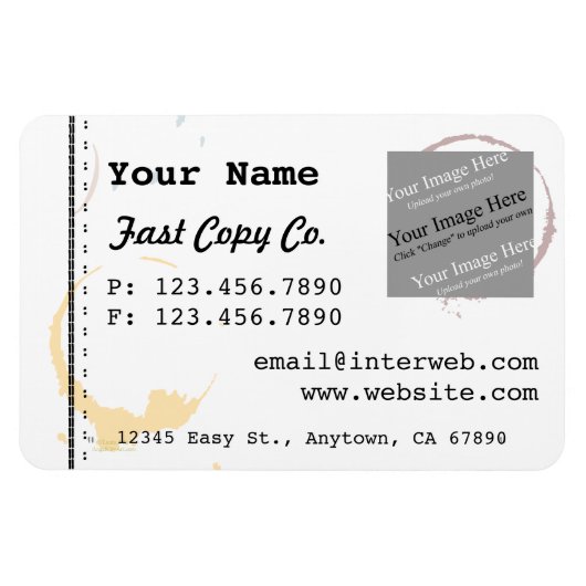 カスタムロゴ名刺入れ磁石 マグネット (横)