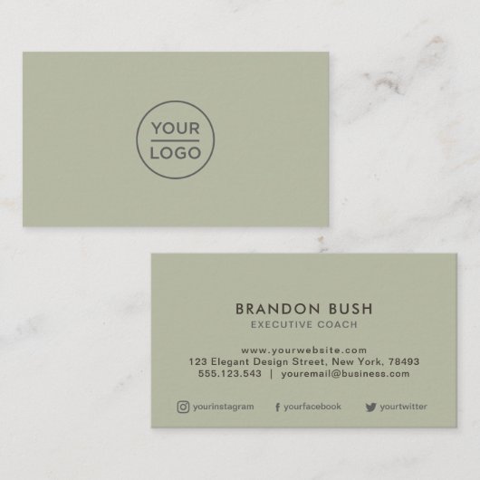 カスタムロゴ名刺 – 色の背景 名刺 (正面/裏面)