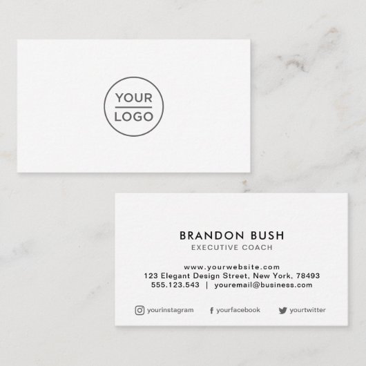 カスタムロゴ名刺 – 色の背景 名刺 (正面/裏面)