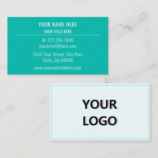 カスタムロゴ名名刺アクアカラー 名刺 (正面/裏面)