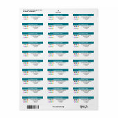 カスタムロゴ名差出人住所ラベルの色 ラベル (フルシート)