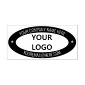 カスタムロゴ名情報オーバルゴム印 ラバースタンプ (インプリント)