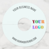 カスタムロゴ名情報プロモーションワイングラスラベル ワイングラスタグ (正面)