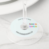 カスタムロゴ名情報プロモーションワイングラスラベル ワイングラスタグ (クローズアップ)