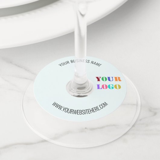 カスタムロゴ名情報プロモーションワイングラスラベル ワイングラスタグ (クローズアップ)