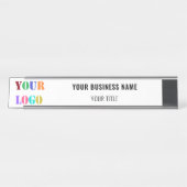 カスタムロゴ名情報Business Desk Nameプレート デスクネームプレート (正面)