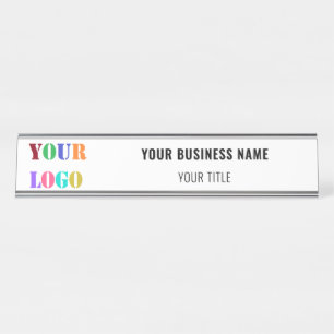 カスタムロゴ名情報Business Desk Nameプレート デスクネームプレート