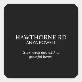 カスタムロゴ名文字シンプルタイポグラフィ スクエアシール