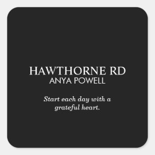 カスタムロゴ名文字シンプルタイポグラフィ スクエアシール