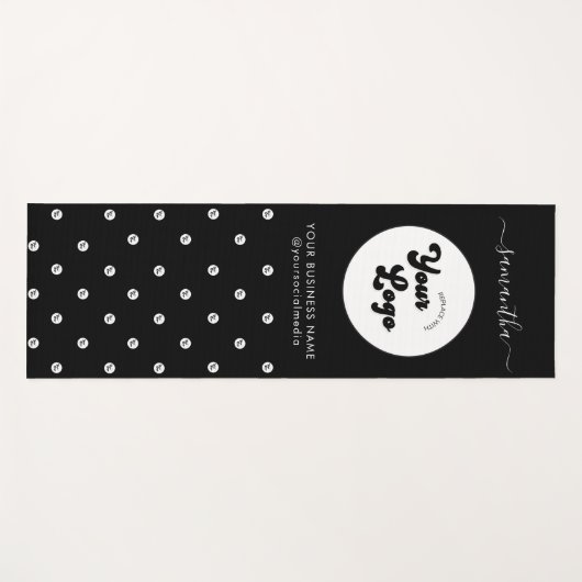 カスタムロゴ名文字モダン会社 ヨガマット (正面(横))