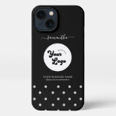 カスタムロゴ名文字モダン会社 iPhoneケース (裏面)