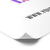 カスタムロゴ名文字宣伝事業ポスター ポスター (角)