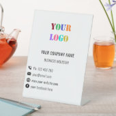 カスタムロゴ名連絡情報プロモーション 台座サイン (インサイチュ)