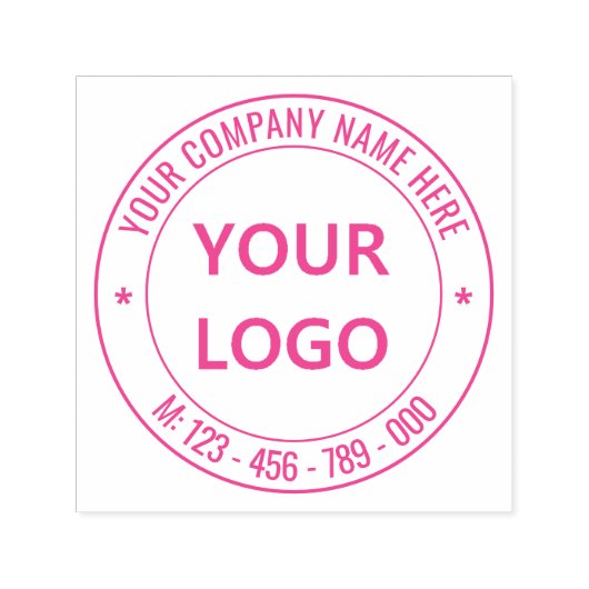 カスタムロゴ名Phone Company Office Stamp セルフインキングスタンプ (デザイン)