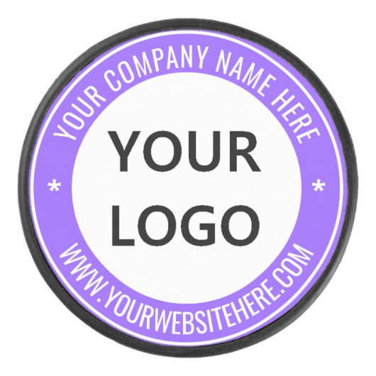 カスタムロゴ名Webサイトの色ホッケーパックのギフト アイスホッケーパック (正面)