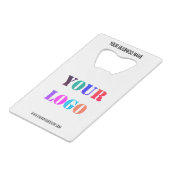 カスタムロゴ名Webサイトクレジットカードボトルオープナー クレジットカード栓抜き (正面アングル)