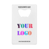 カスタムロゴ名Webサイトクレジットカードボトルオープナー クレジットカード栓抜き (裏面)