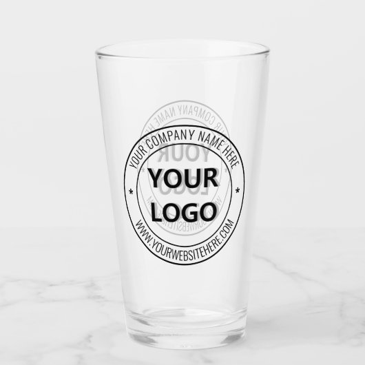 カスタムロゴ名Webサイトスタンプガラス タンブラーグラス (正面)