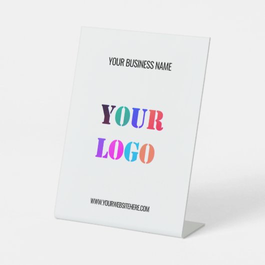 カスタムロゴ名Webサイトパーソナライズされたペデスタルsig 台座サイン (正面)