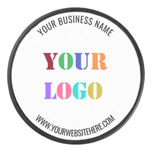 カスタムロゴ名Webサイトパーソナライズされたホッケーパック アイスホッケーパック (正面)