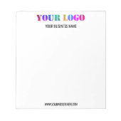 カスタムロゴ名Webサイトプロモーションパーソナライズされた ノートパッド (正面)