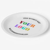 カスタムロゴ名Webサイトプロモーションパーソナライズされた ペーパープレート (アングル)