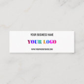 カスタムロゴ名Webサイトプロモーション名刺 スキニー名刺 (正面)