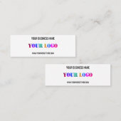 カスタムロゴ名Webサイトプロモーション名刺 スキニー名刺 (正面/裏面)