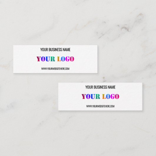 カスタムロゴ名Webサイトプロモーション名刺 スキニー名刺 (正面/裏面)