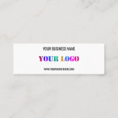 カスタムロゴ名Webサイトプロモーション名刺 スキニー名刺 (裏面)