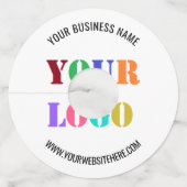 カスタムロゴ名Webサイトワイングラスラベル ワイングラスタグ (裏面)