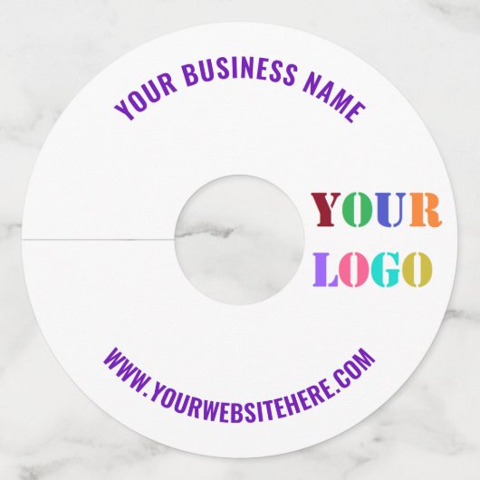 カスタムロゴ名WebサイトBusiness Wine Glassラベル ワイングラスタグ (裏面)