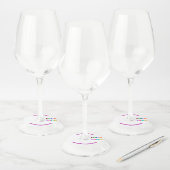 カスタムロゴ名WebサイトBusiness Wine Glassラベル ワイングラスタグ (セット)