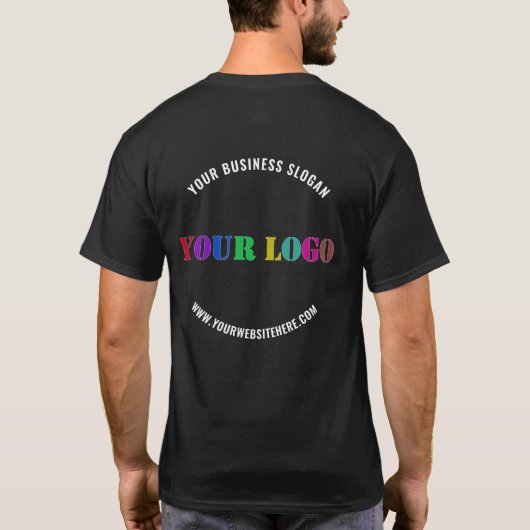 カスタムロゴ名WebサイトTシャツプロモーション Tシャツ (裏面)