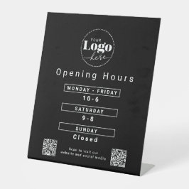 カスタムロゴ営業営業時間カウンタートップ 台座サイン
