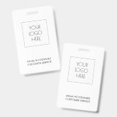 カスタムロゴ営業IDスタッフ従業員バッジ バッジ (正面＆裏面)