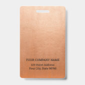 カスタムロゴ基本従業員名銅 バッジ (裏面)