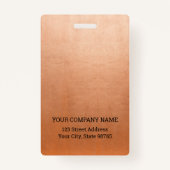 カスタムロゴ基本従業員名銅 バッジ (裏面)