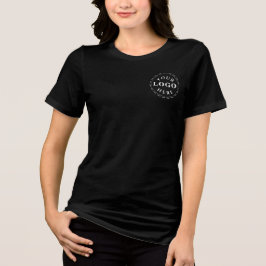 カスタムロゴ女性ティー – Bella+キャンバス入り黒 トライブレンドＴシャツ