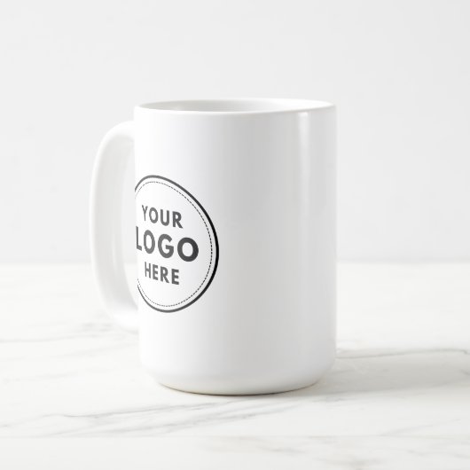 カスタムロゴ小企業の会社 コーヒーマグカップ (正面左)